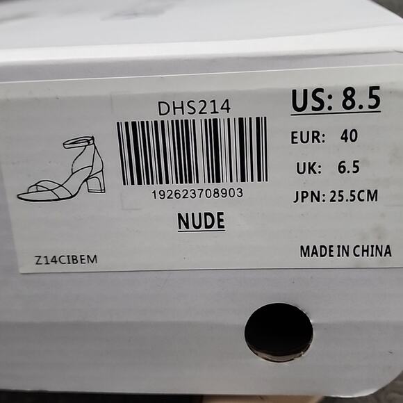 Dream Pairs Block Heel Open Toe Shoe, 8 5 - Picture 8 of 8